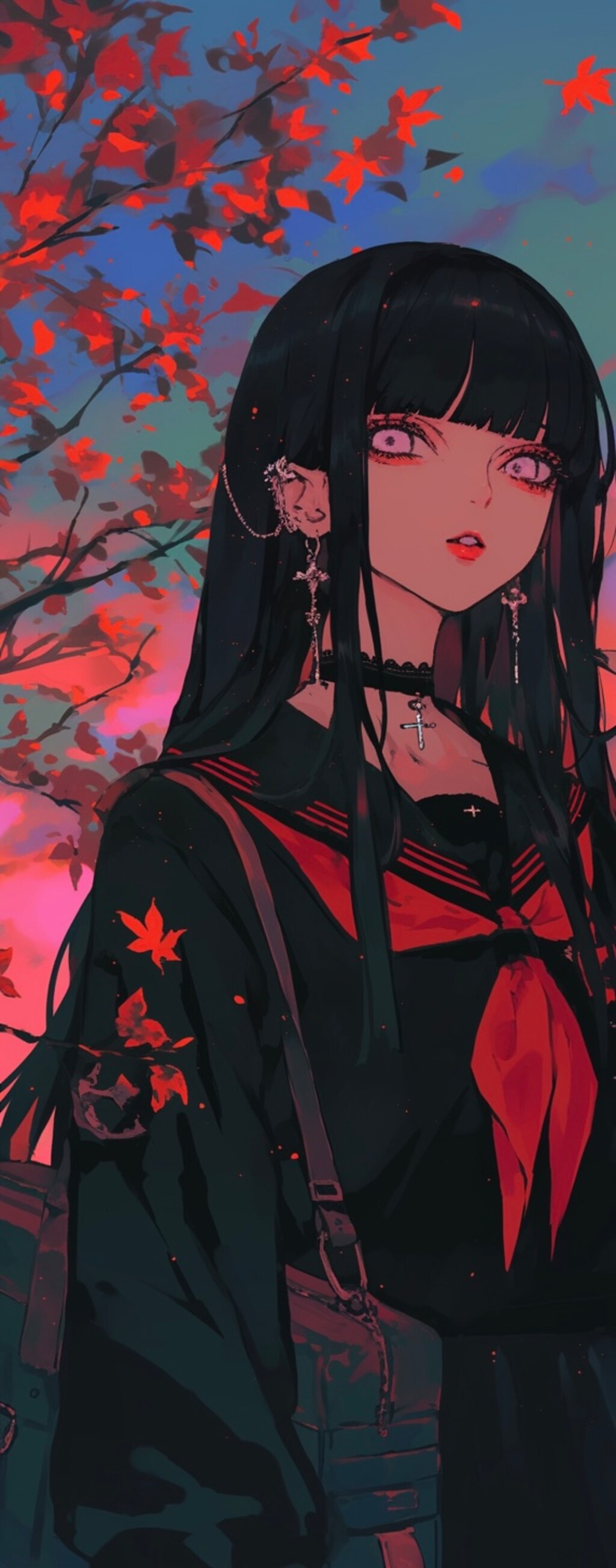 黒髪黒セーラー服