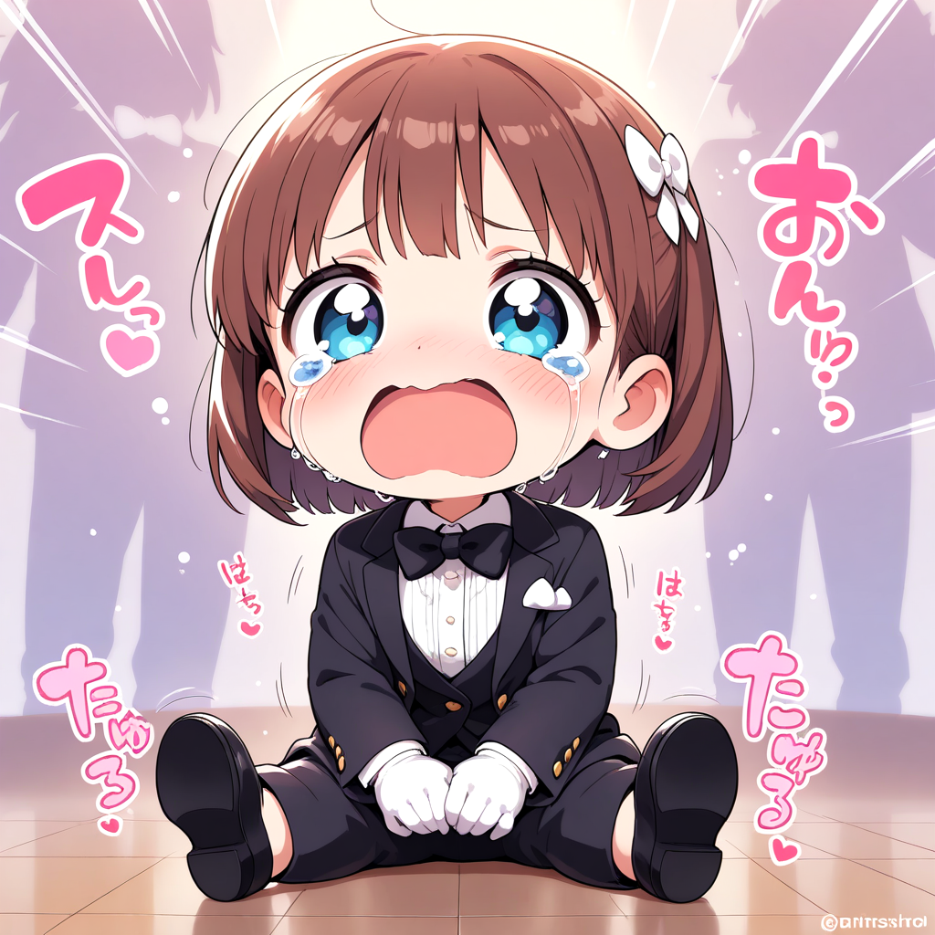 ちび過ぎるタキシード姿