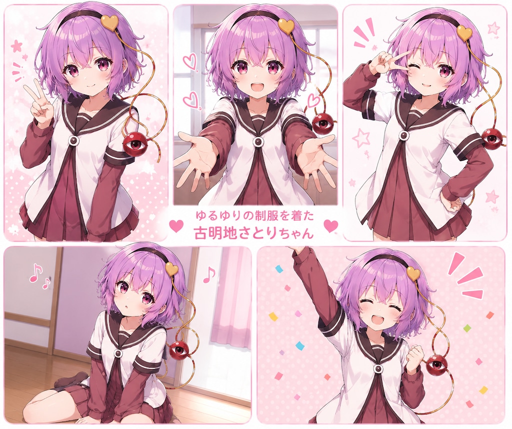 七森中の制服を着ているさとりちゃん