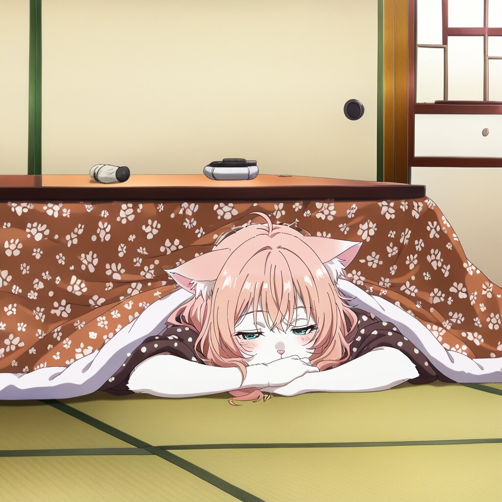 こたつは、いいにゃ