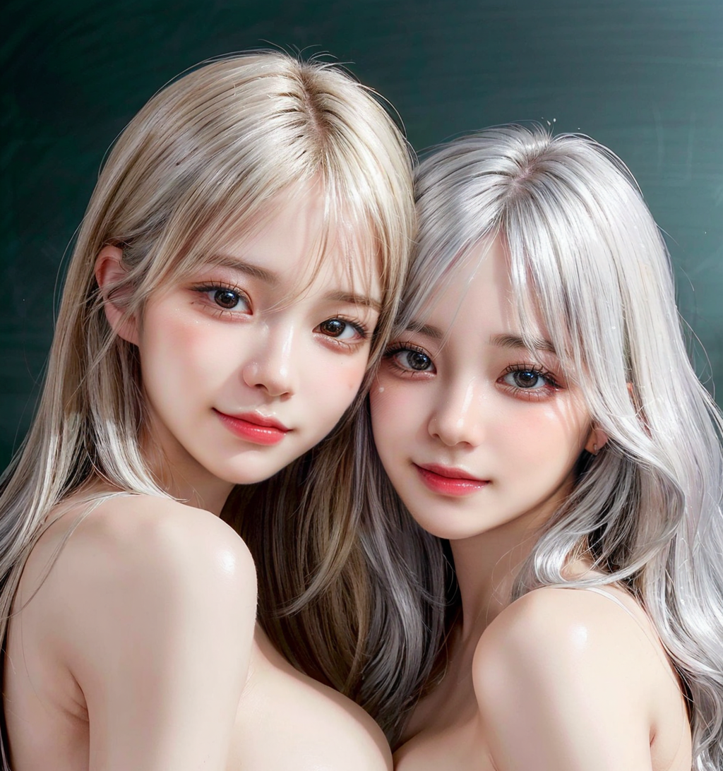 素肌で超絶美女二人が触れ合う