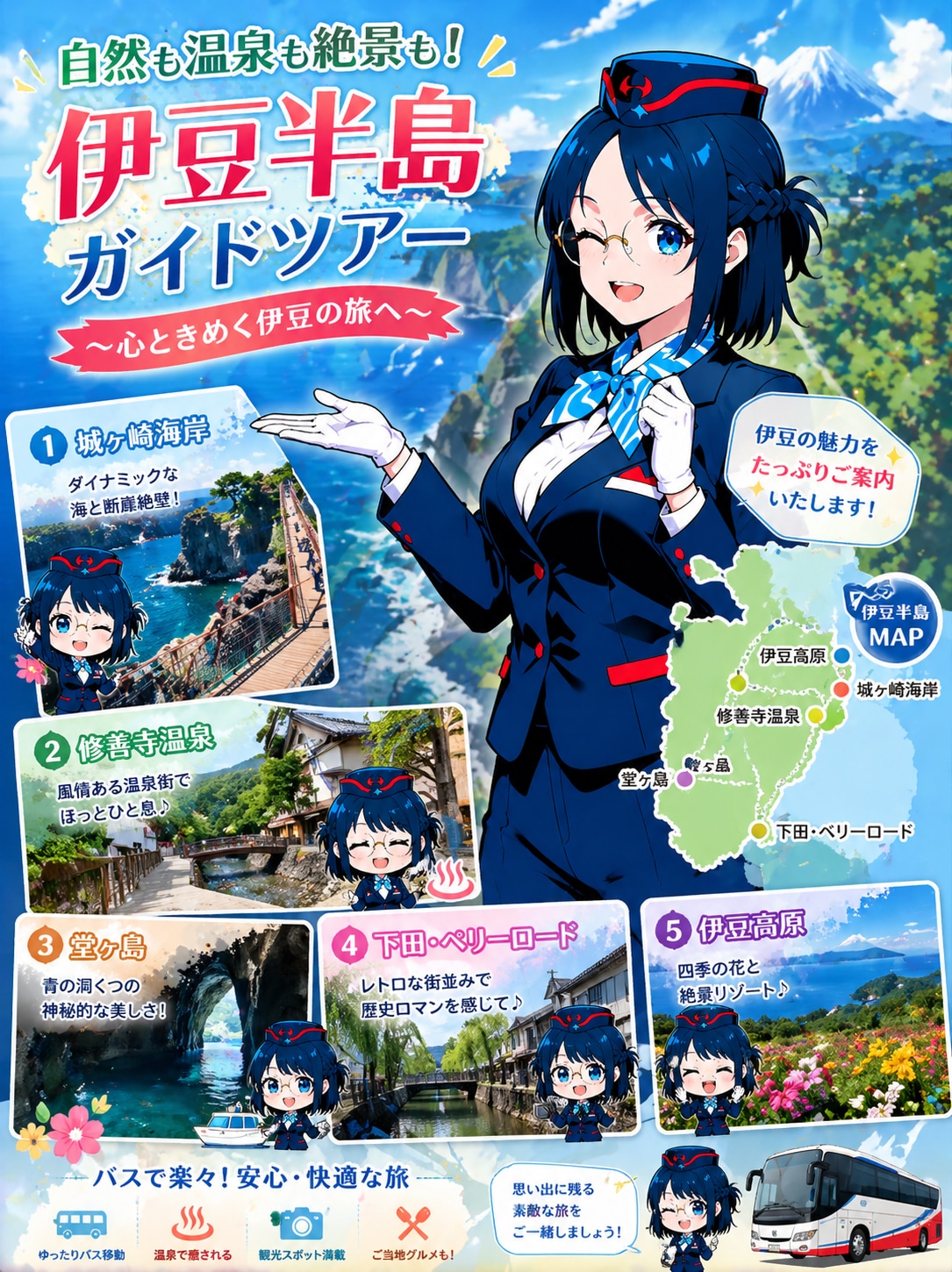 伊豆半島ツアー | の人気AIイラスト・グラビア