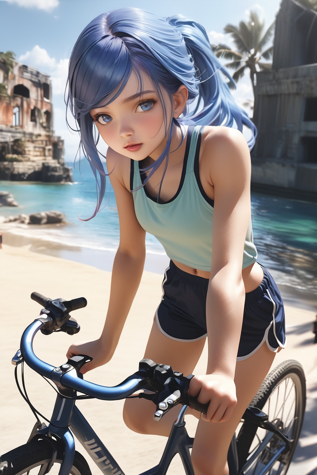 青ぽにちゃん サイクリング_VEGA