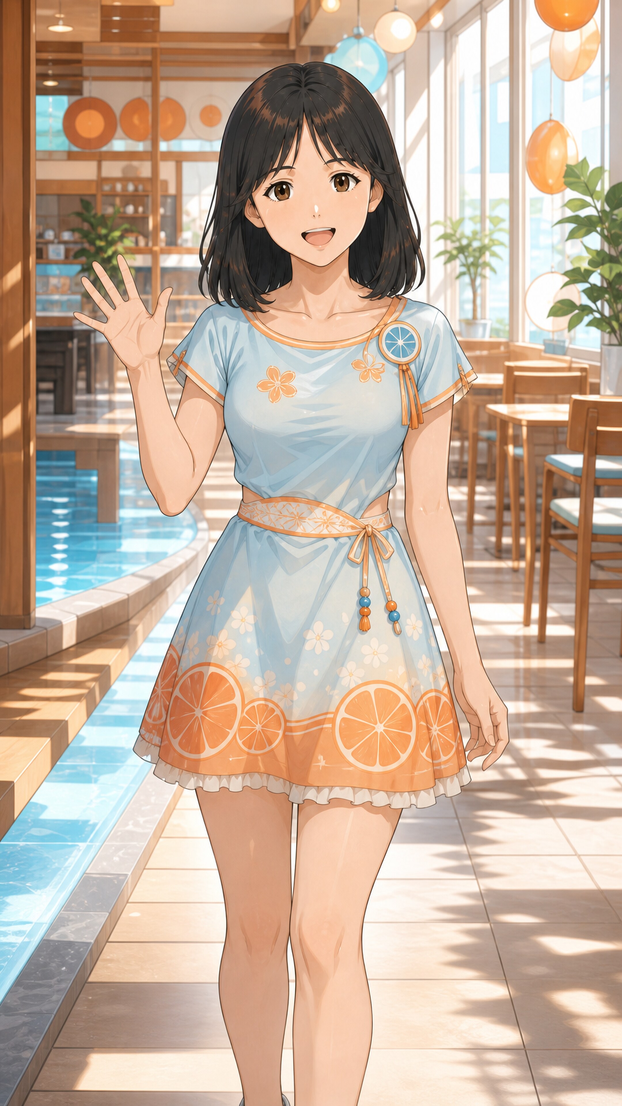 水辺カフェから夏便り | の人気AIイラスト・グラビア