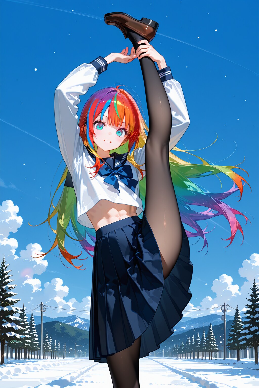 (DRIP) 黒タイツI字バランス