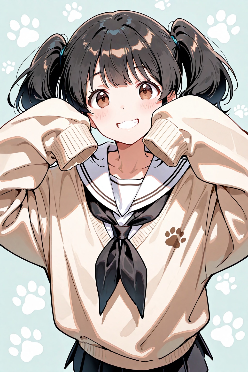 ブカブカ袖のカーディガン