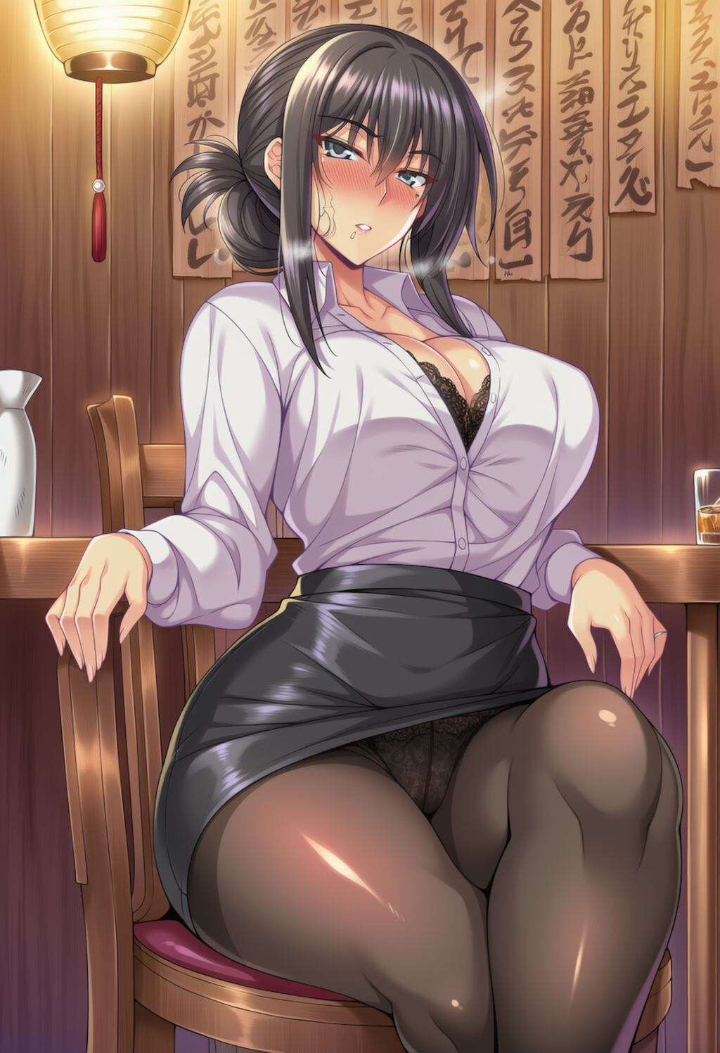 厳しい女上司さんとサシ呑みです。