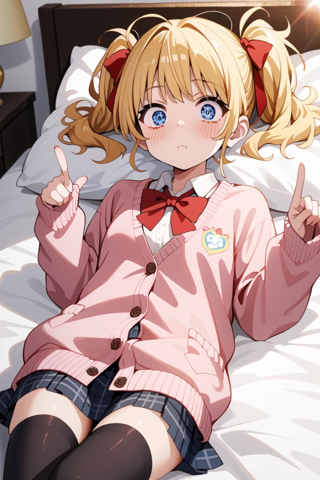 ふん、莉奈が特別にベッドで待っててあげたのに……アンタ、早く来なさいよ？ 隣、空いてるわよ