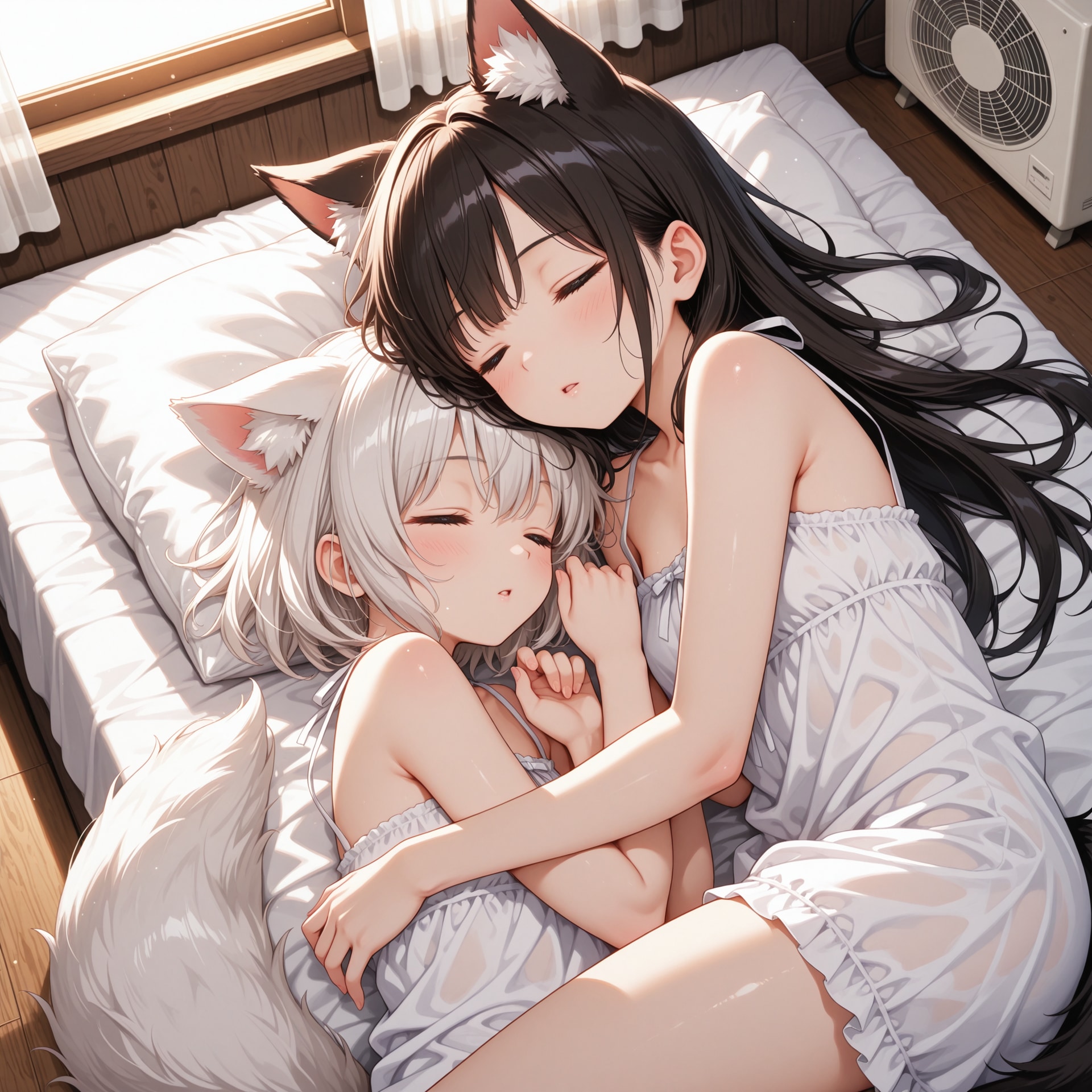 クーラー効いた部屋でお昼寝