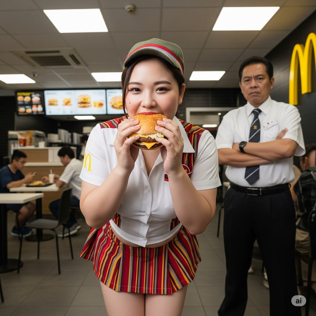 マックの店員と怒る店長