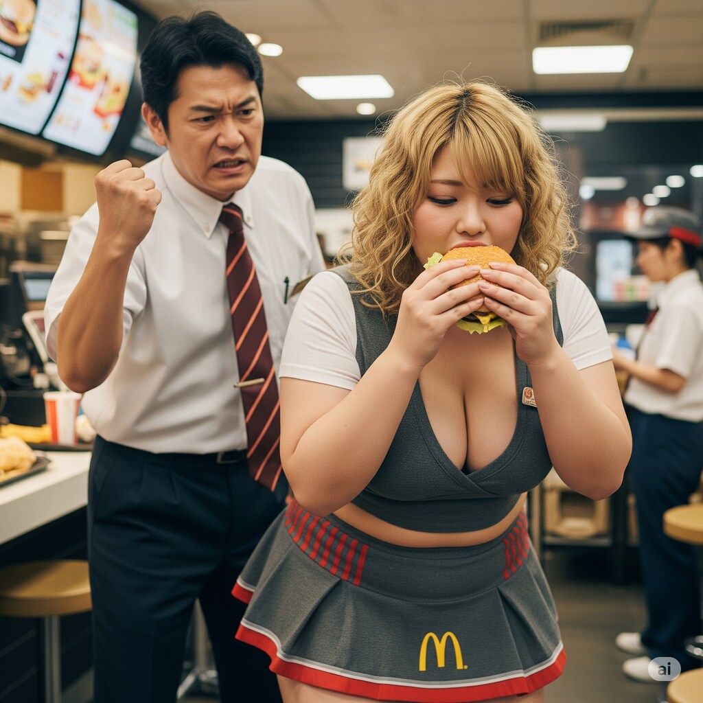 マックの店員と怒る店長