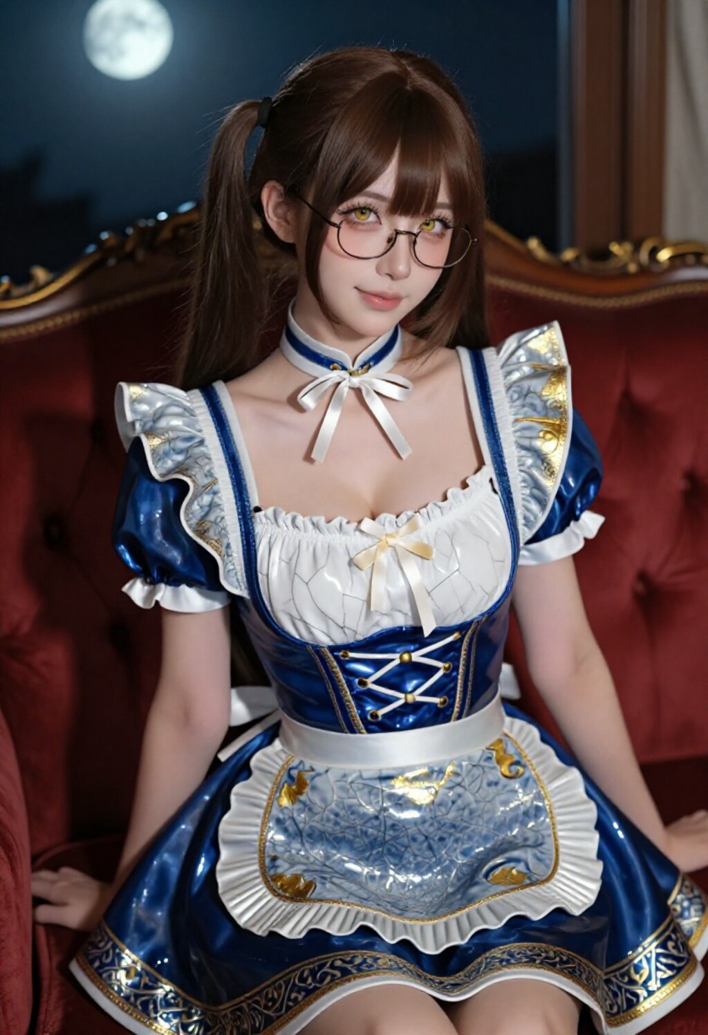 sarah in pottery maid clothes