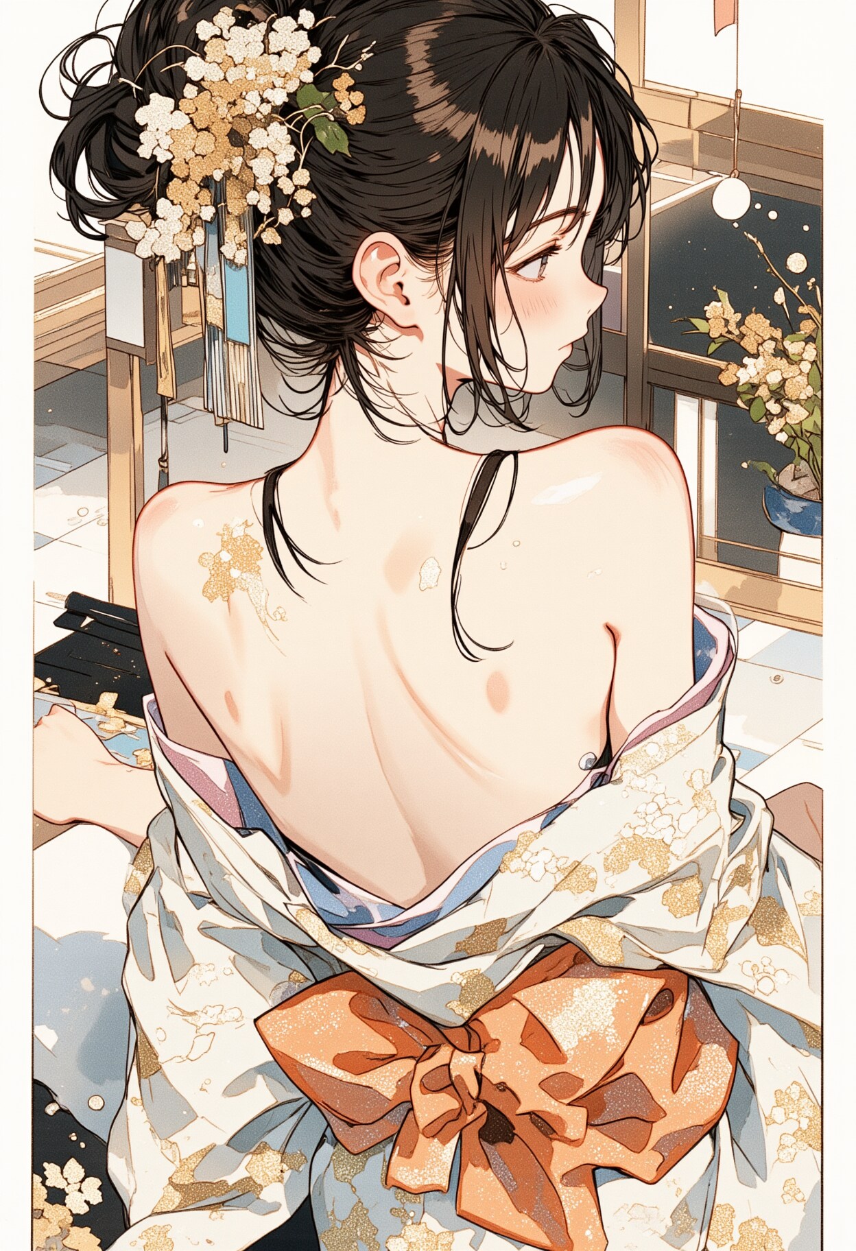 着物女性のうなじ 2