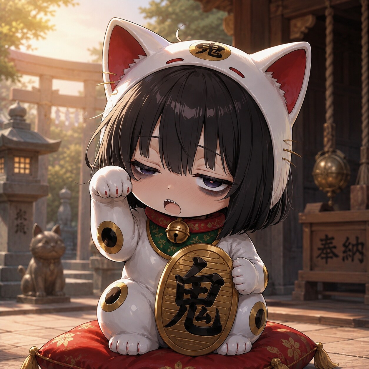 にいちゃん、おはよまねきねこ…🐾 | の人気AIイラスト・グラビア