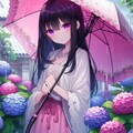 傘をさしたうちの子と、紫陽花＊(11枚) 9枚目