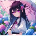傘をさしたうちの子と、紫陽花＊(11枚) 6枚目