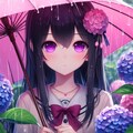 傘をさしたうちの子と、紫陽花＊(11枚) 7枚目