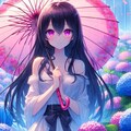 傘をさしたうちの子と、紫陽花＊(11枚) 8枚目