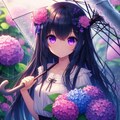 傘をさしたうちの子と、紫陽花＊(11枚) 4枚目