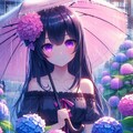傘をさしたうちの子と、紫陽花＊(11枚) 10枚目