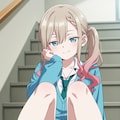 涼風涼【階段座りパンチラ】 2枚目