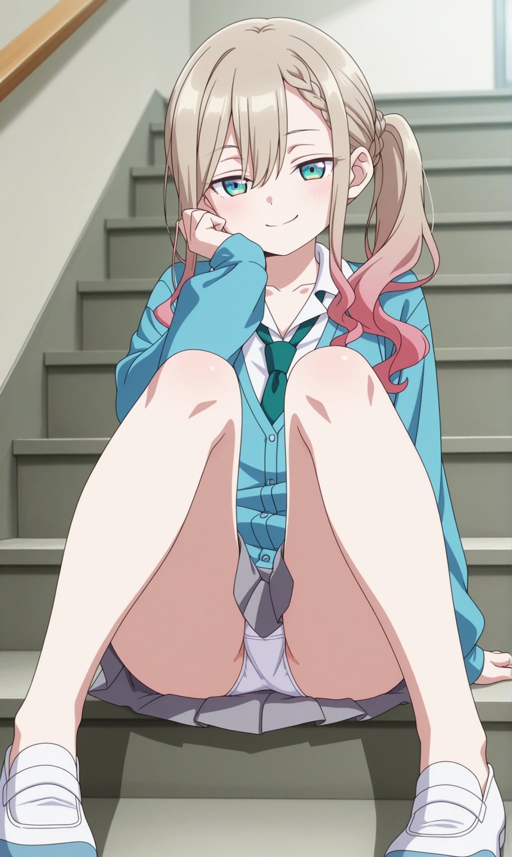涼風涼【階段座りパンチラ】