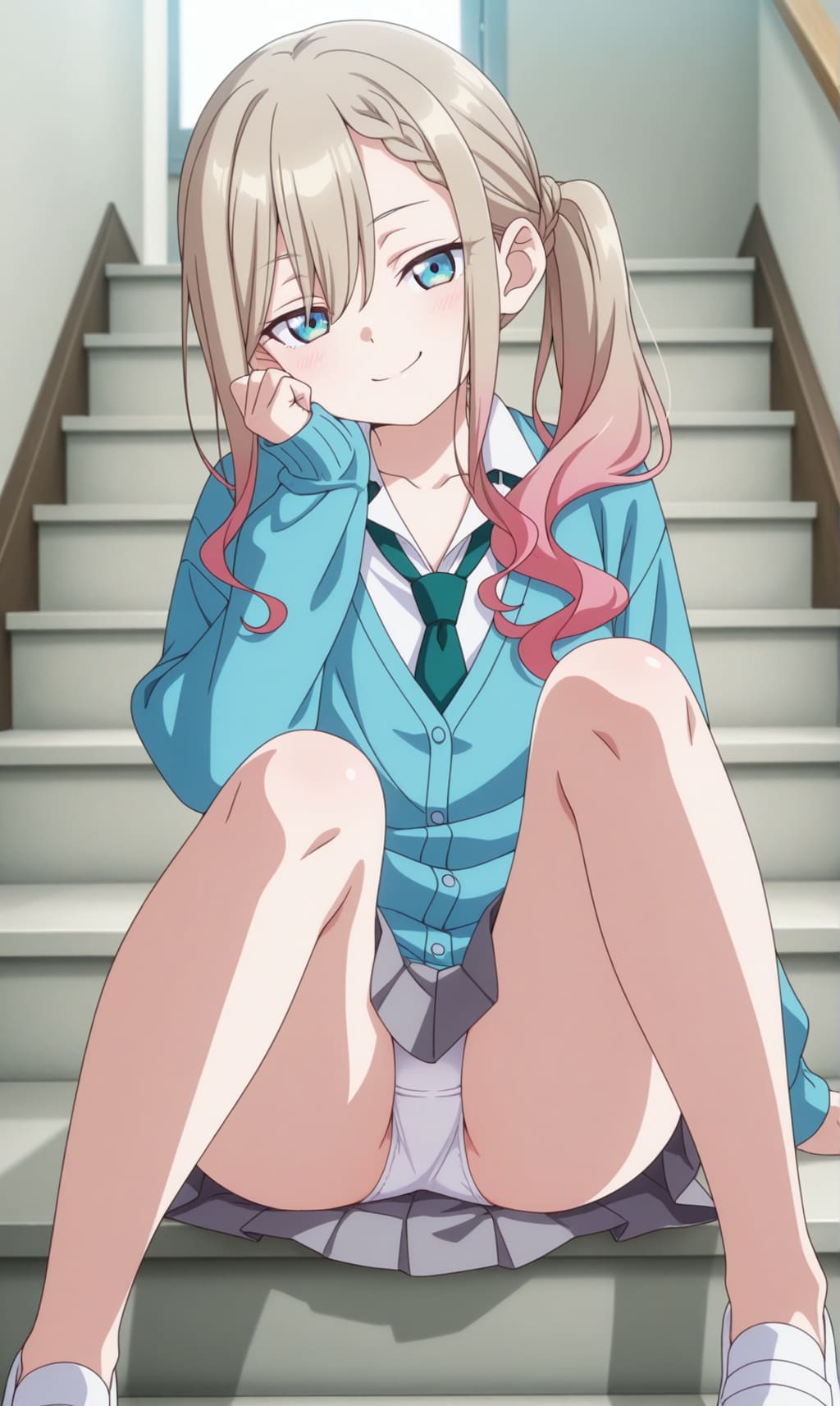 涼風涼【階段座りパンチラ】