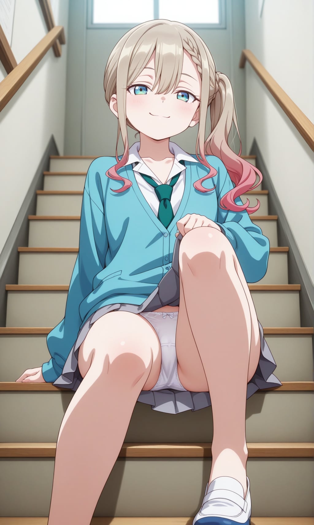 涼風涼【階段座りパンチラ】