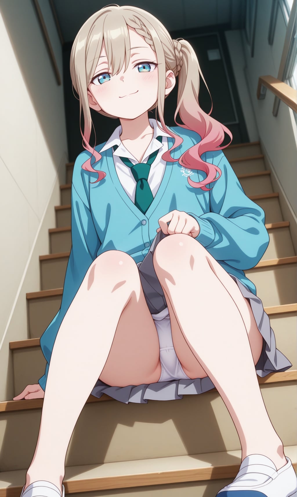 涼風涼【階段座りパンチラ】