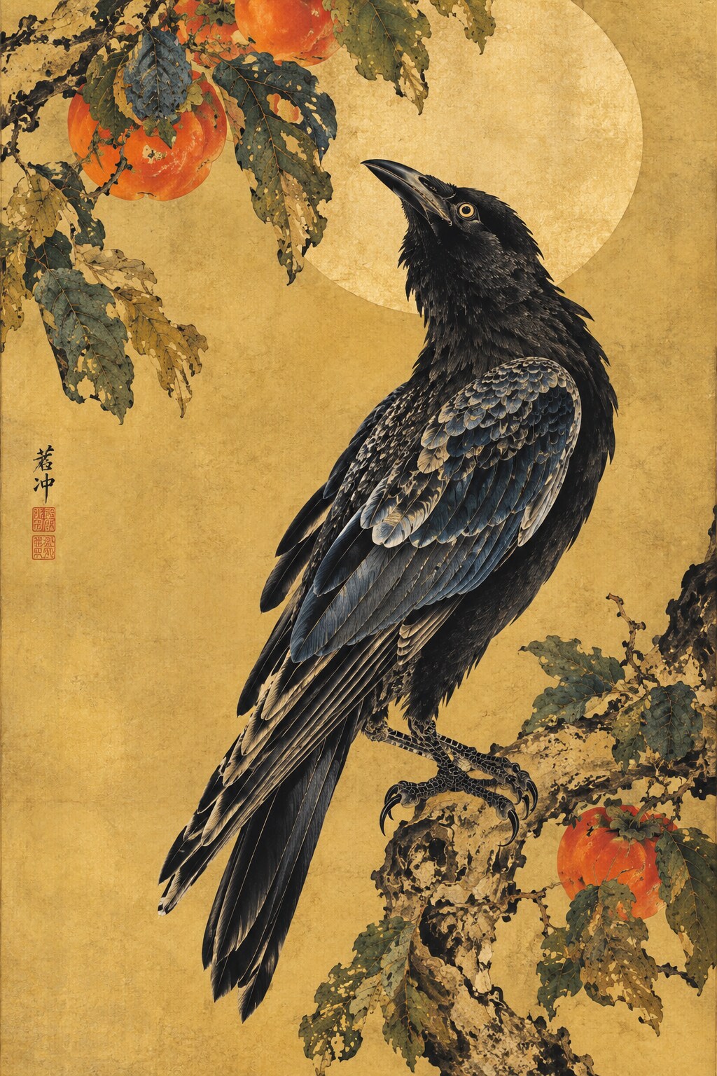 伊藤若冲風「烏画」 | の人気AIイラスト・グラビア