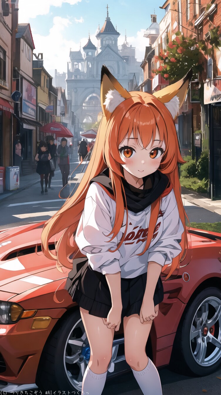 茜音さん、レースクイーンごっこ | の人気AIイラスト・グラビア