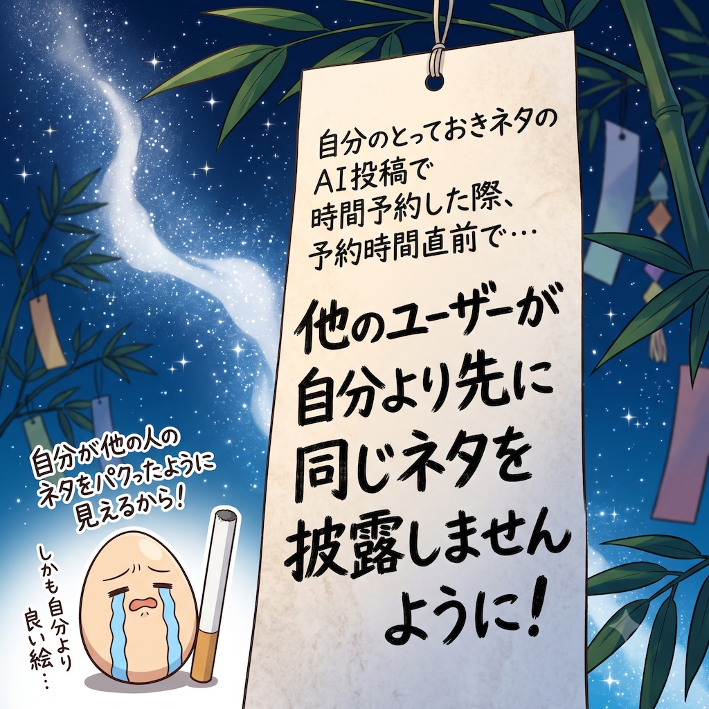 願い事「ネタ被りしないで！」
