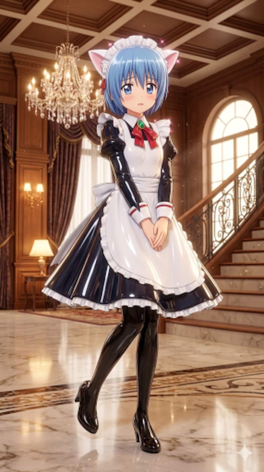 ハヤテのごとく　綾崎ハヤテ女装　猫耳メイド服