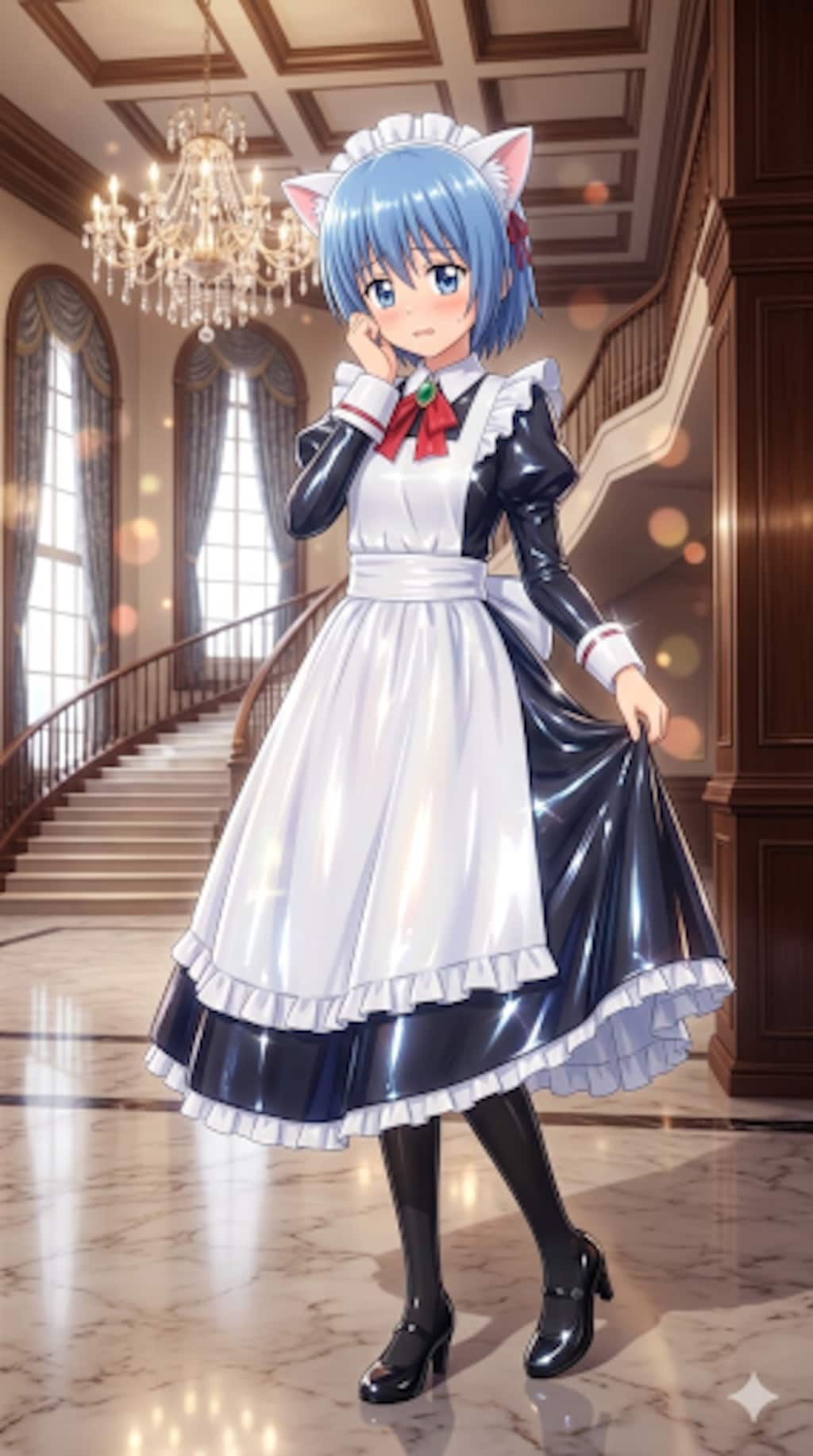 ハヤテのごとく　綾崎ハヤテ女装　猫耳メイド服