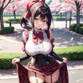 私服姿のメイドさんとお花見 6枚目