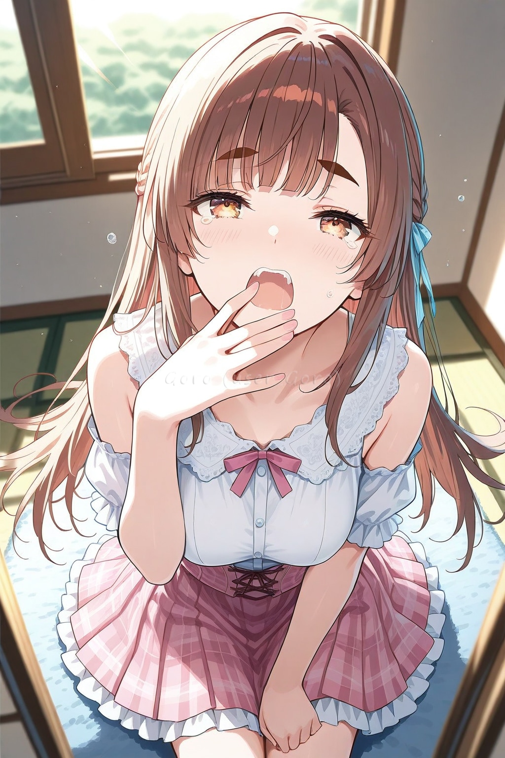 姫麻呂ぱっつんのあくび