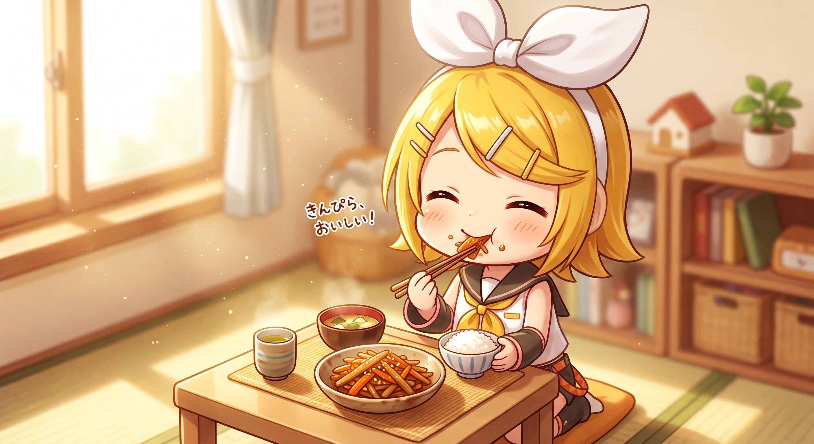 今日のお昼はきんぴらごぼうです | の人気AIイラスト・グラビア