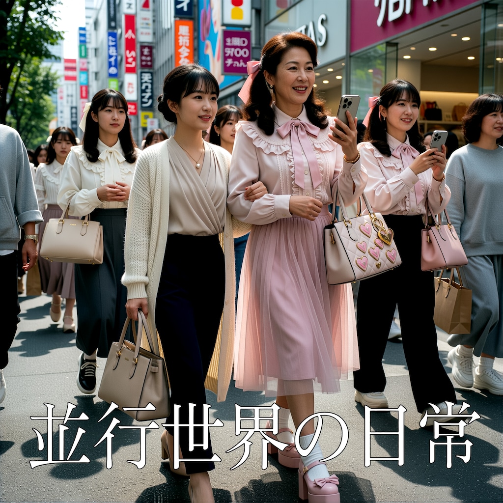 親子の流行ファッションが逆転している【並行世界の日常】