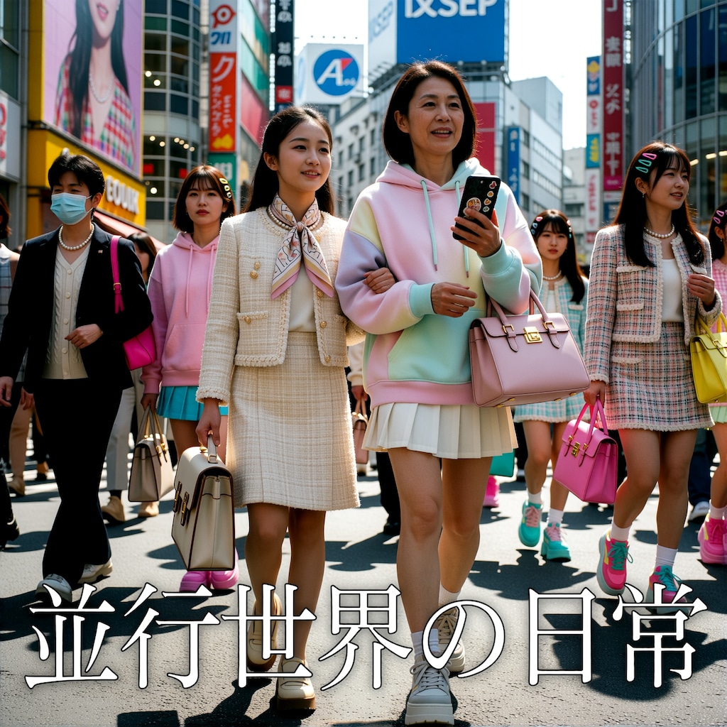 親子の流行ファッションが逆転している【並行世界の日常】