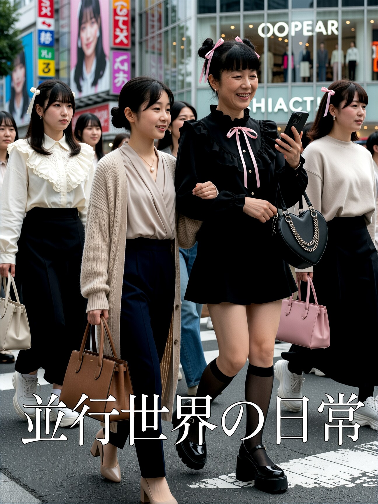 親子の流行ファッションが逆転している【並行世界の日常】