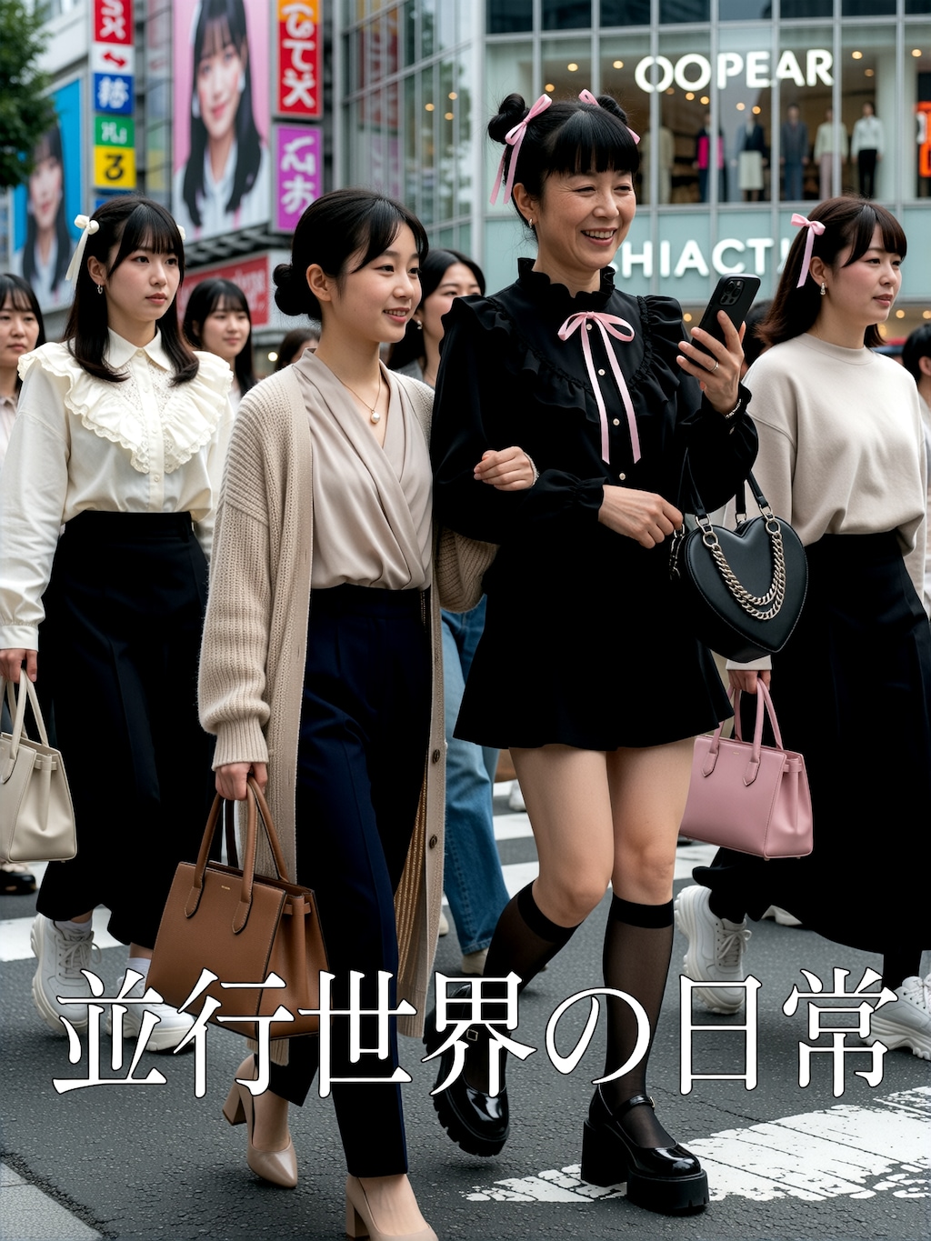 親子の流行ファッションが逆転している【並行世界の日常】