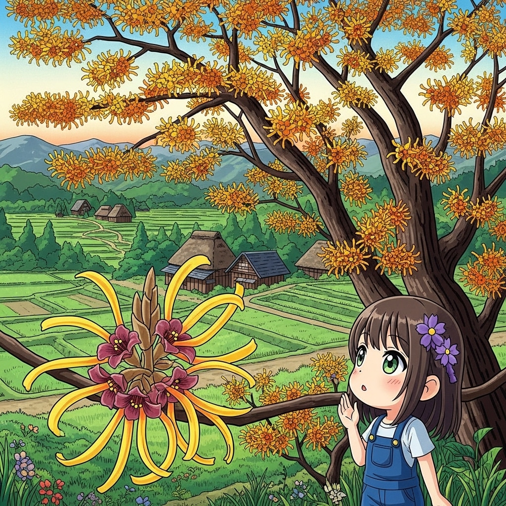 マンサクの花とスミレちゃん | の人気AIイラスト・グラビア