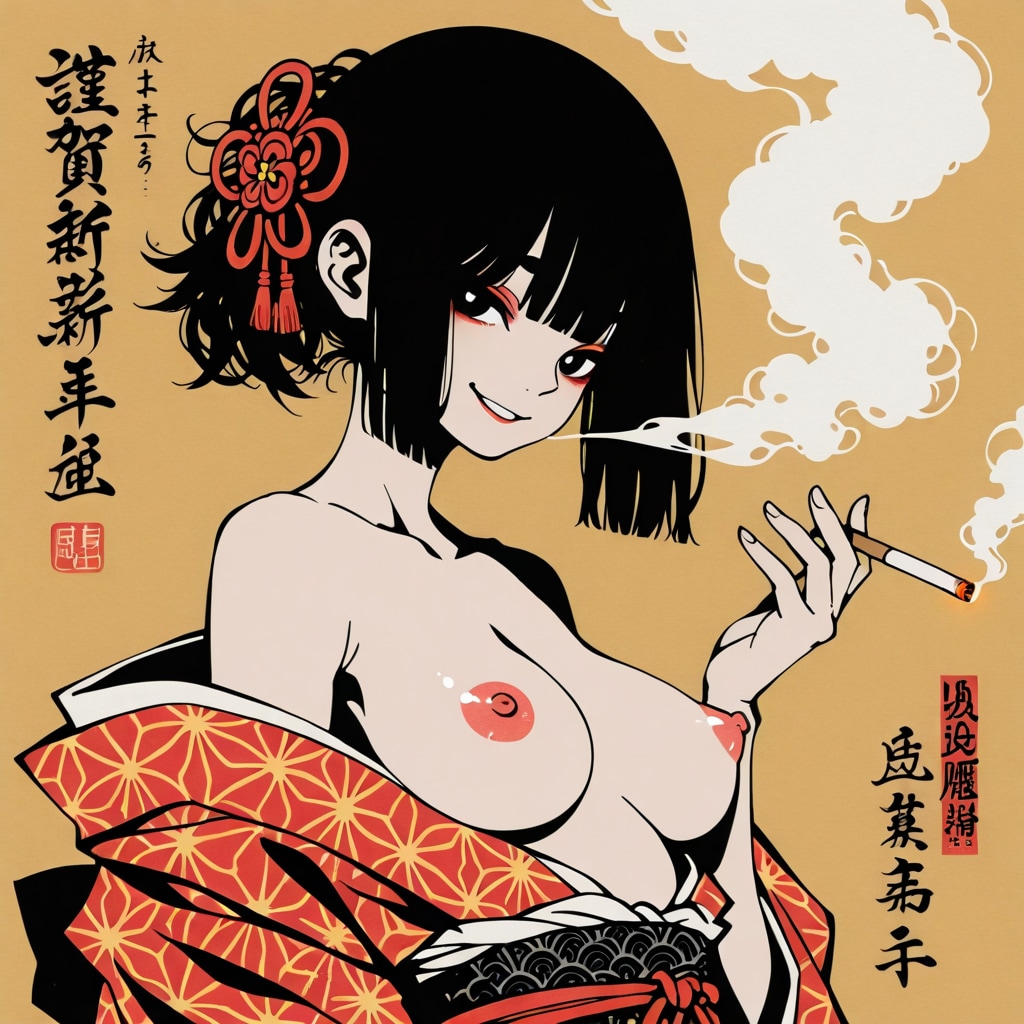 おっぱい煙草
