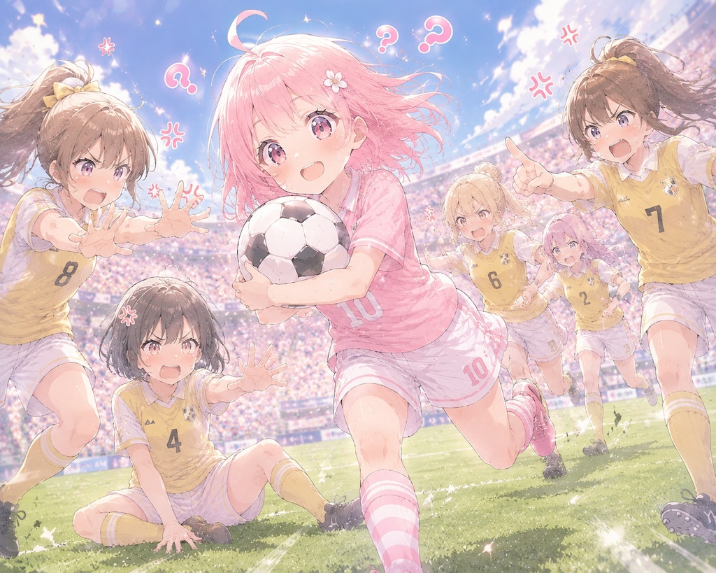 日本が誇るエースストライカー　ピンクちゃん⚽️