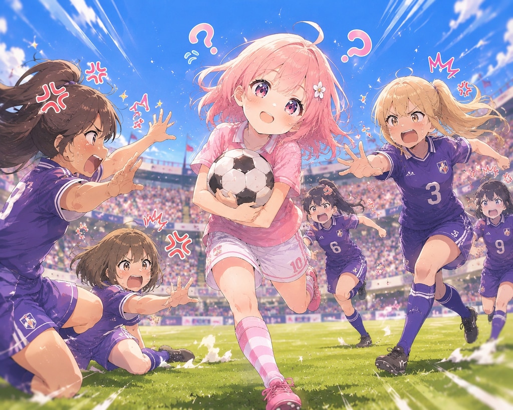 日本が誇るエースストライカー　ピンクちゃん⚽️
