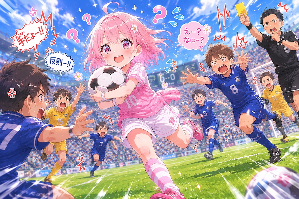 日本が誇るエースストライカー　ピンクちゃん⚽️