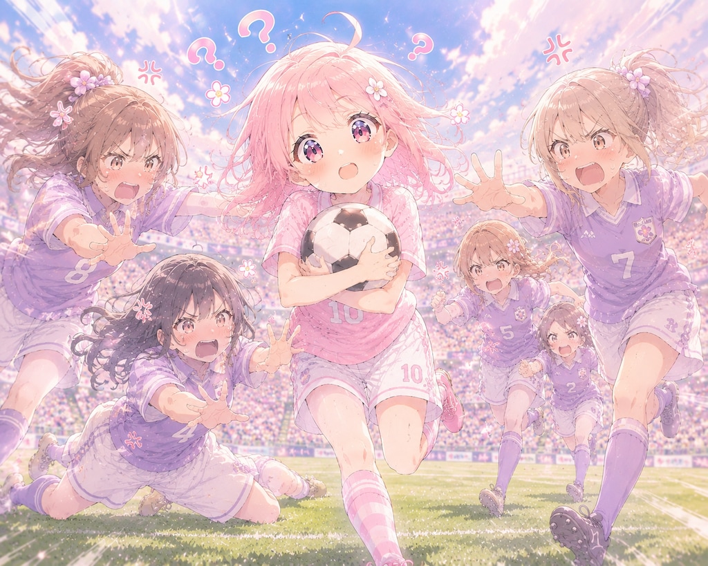 日本が誇るエースストライカー　ピンクちゃん⚽️