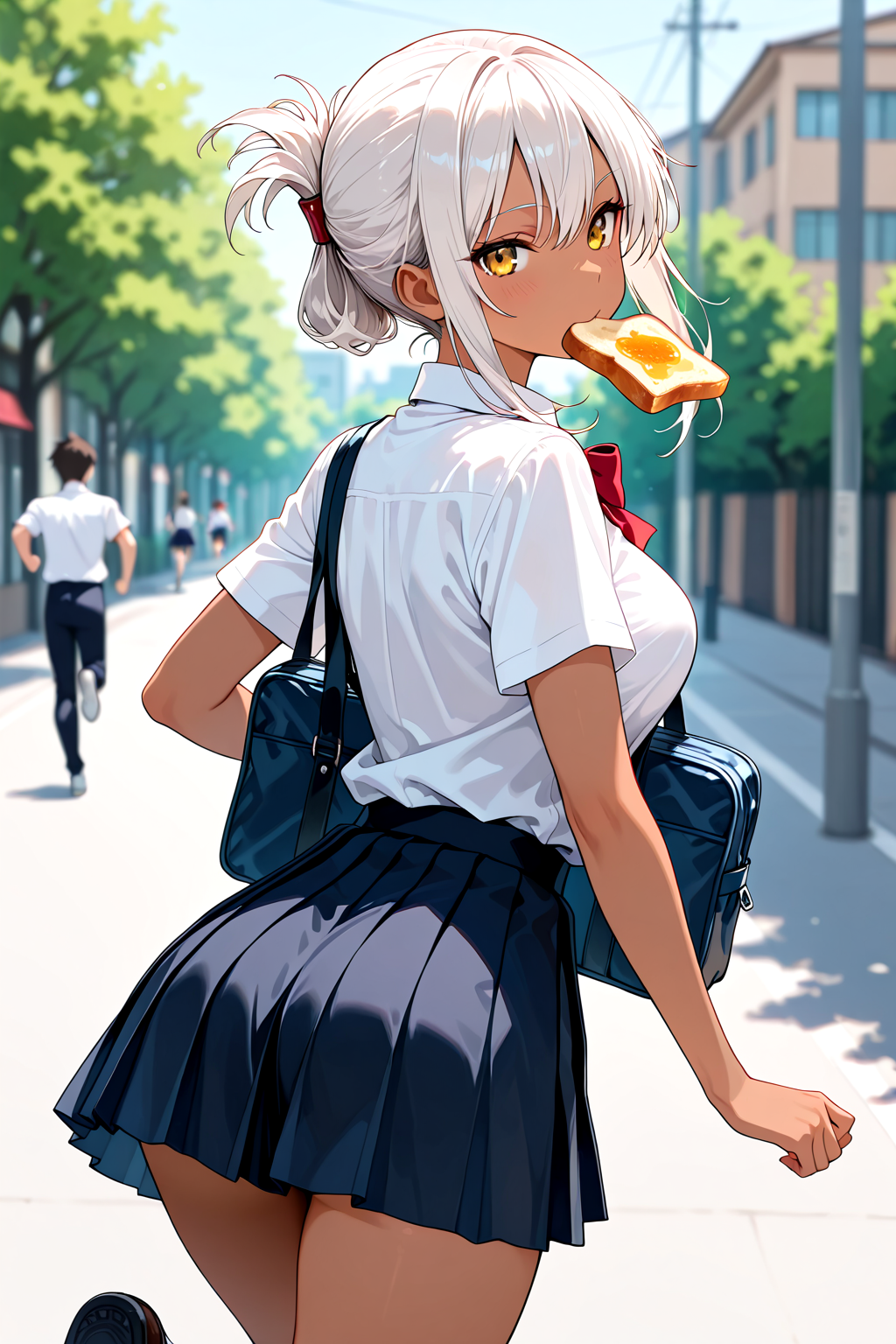 兄妹遅刻寸前