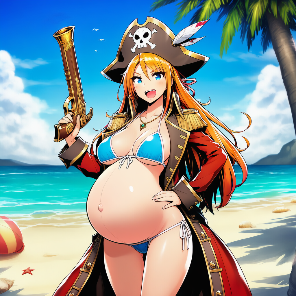 ビキニ妊婦の海賊