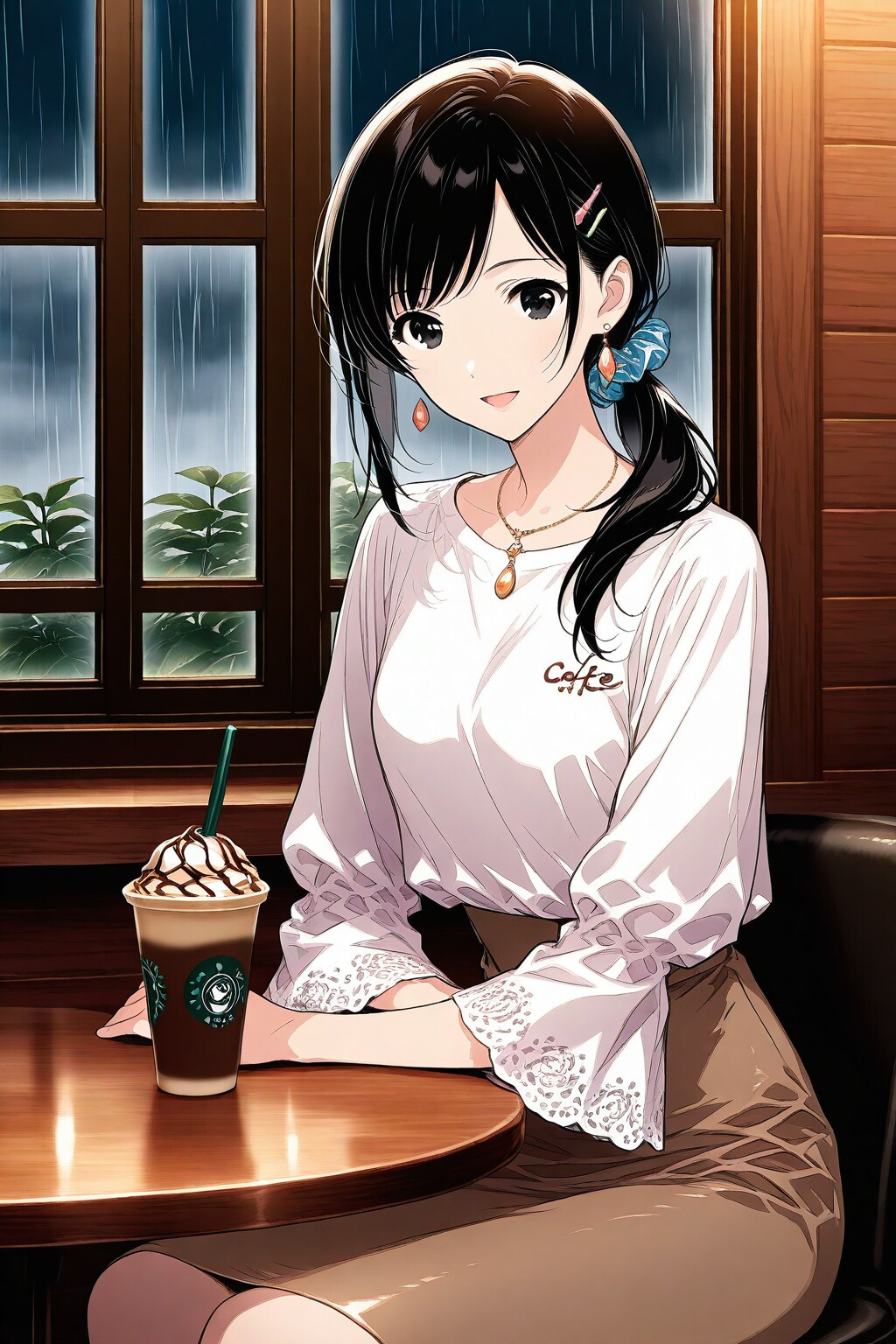 長女ちゃんとカフェで雨宿り☕✨